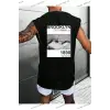Unisex  BROOKLYN BASKILI OVERSİZE KOLSUZ