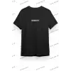 Unisex Brooklyn Siyah Oversize Bisiklet Yaka Baskılı