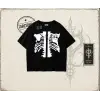 Unisex Cage Y2k Oversize Unisex Tişört Beyaz