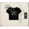 Unisex Celestial Sent Kadın Baby Tee Beyaz