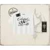 Unisex Celestial Sent Kadın Crop Tişört Beyaz