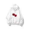 Unisex Cherry Tram Sweatshirt Beyaz