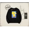 Unisex Citrus Oversize Unisex Bisiklet Yaka Sweatshirt Beyaz