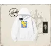 Unisex Citrus Oversize Unisex Kapşonlu Sweatshirt Beyaz