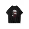 Unisex Çivili Maske Tshirt Siyah