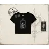 Unisex Do not be Afraid Kadın Baby Tee Beyaz