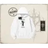Unisex Dreamer Oversize Unisex Kapşonlu Sweatshirt Beyaz