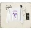 Unisex Emotions Kadın Kayık Yaka Sweatshirt Beyaz