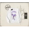 Unisex Emotions Oversize Unisex Bisiklet Yaka Sweatshirt Beyaz