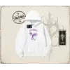 Unisex Emotions Oversize Unisex Kapşonlu Sweatshirt Beyaz