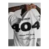 Unisex Error 404 Not Foun Baskılı Oversize %100 Pamuk
