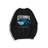 Unisex Eternal Bisiklet Yaka Sweatshirt Siyah