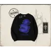 Unisex First Class Oversize Unisex Bisiklet Yaka Sweatshirt Beyaz