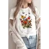 Unisex Flowers Baskılı Oversize
