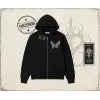 Unisex Fly Zone Oversize Unisex Hırka & Çeket Fermuarlı Sweatshirt Beyaz