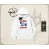 Unisex Get Lost Oversize Unisex Kapşonlu Sweatshirt Beyaz