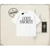 Unisex Gods Favorite Oversize Unisex Tişört Beyaz
