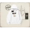 Unisex Good Oversize Unisex Kapşonlu Sweatshirt Beyaz