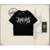 Unisex Gothic Ruthless Oversize Unisex Tişört Beyaz
