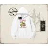 Unisex Guavas Oversize Unisex Kapşonlu Sweatshirt Beyaz