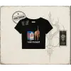 Unisex i eat cement Kadın Baby Tee Beyaz