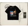 Unisex i eat cement Oversize Unisex Tişört Beyaz