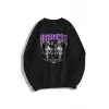 Unisex Kindness Bisiklet Yaka Sweatshirt Siyah
