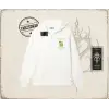 Unisex Kuzu Kulağı Oversize Unisex Hırka & Çeket Fermuarlı Sweatshirt Beyaz