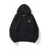Unisex L Harfli Siyah Sweatshirt