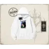 Unisex Layful Oversize Unisex Kapşonlu Sweatshirt Beyaz