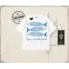 Unisex Les Sardines Oversize Unisex Tişört Beyaz