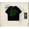 Unisex Lets Go Back Oversize Unisex Tişört Beyaz