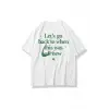 Unisex Lets Go Back Tshirt Beyaz