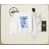 Unisex Light Trapped In Matter Kadın Kayık Yaka Sweatshirt Beyaz