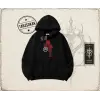 Unisex Lip R Oversize Unisex Kapşonlu Sweatshirt Beyaz