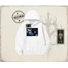 Unisex Live From Utopia Travis Scott Oversize Unisex Kapşonlu Sweatshirt Beyaz