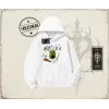 Unisex Matcha Oversize Unisex Kapşonlu Sweatshirt Beyaz