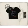 Unisex No Depth Kadın Baby Tee Beyaz