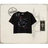 Unisex No Depth Kadın Crop Tişört Beyaz