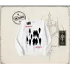 Unisex No Depth Oversize Unisex Bisiklet Yaka Sweatshirt Beyaz
