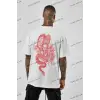 Unisex Oversize Dragon Baskılı Beyaz