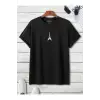 Unisex Oversize Eyfel Kulesi Baskılı T-shirt