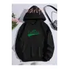 Unisex Oversize Kapüşonlu Kanguru Cepli Celttics Baskılı Siyah