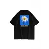 Unisex Papatya Siyah Tshirt