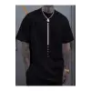 Unisex Paris Çizgi Baskılı Oversize %100 Pamuk