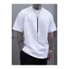 Unisex Paris Çizgi Baskılı Oversize %100 Pamuk