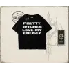 Unisex Pretty Oversize Unisex Tişört Beyaz