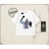 Unisex Psycho Oversize Unisex Tişört Beyaz