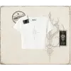 Unisex Pusula Kadın Baby Tee Beyaz