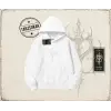 Unisex Pusula Oversize Unisex Kapşonlu Sweatshirt Beyaz